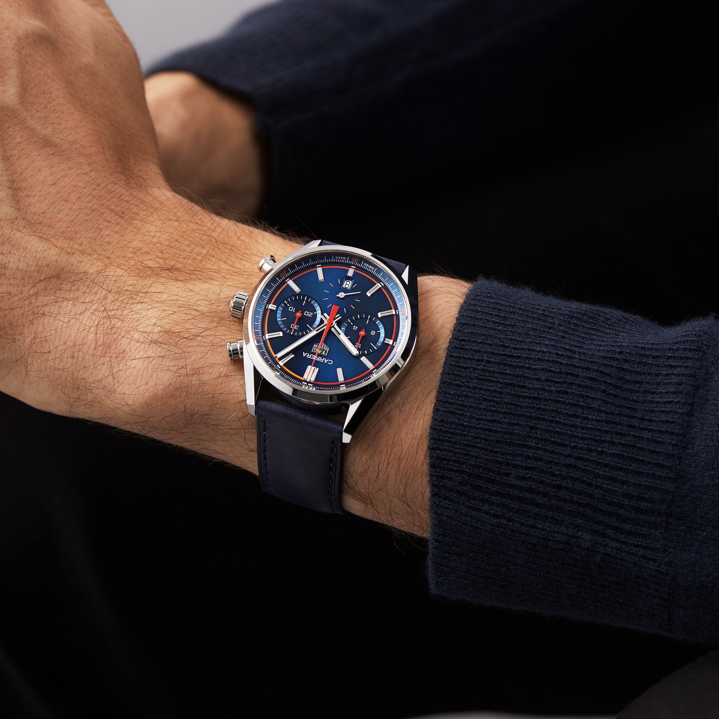 Tag Heuer Carrera Chronograph 42mm Herren Blau CBN201D.FC6543-6
