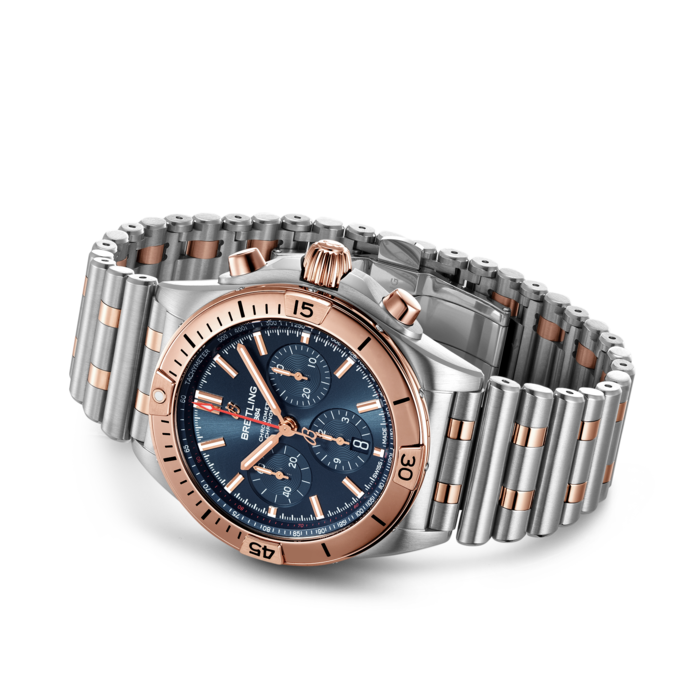 Breitling Chronomat B01 42 Edelstahl& 18K rotes Gold Blue UB0134101C1U1-2