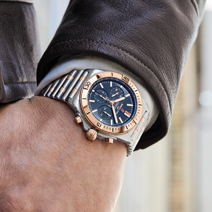 Breitling Chronomat B01 42 Edelstahl& 18K rotes Gold Blue UB0134101C1U1-4