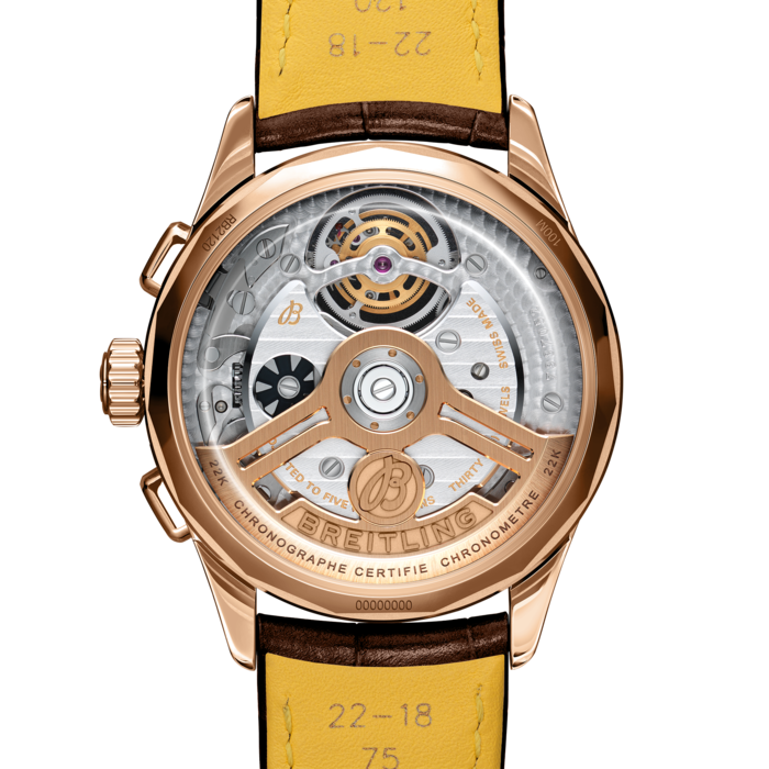 Breitling Premier B21 Chronograph Tourbillon 42 Léon Breitling 18K Red Gold Cream RB2120211G1P1-3