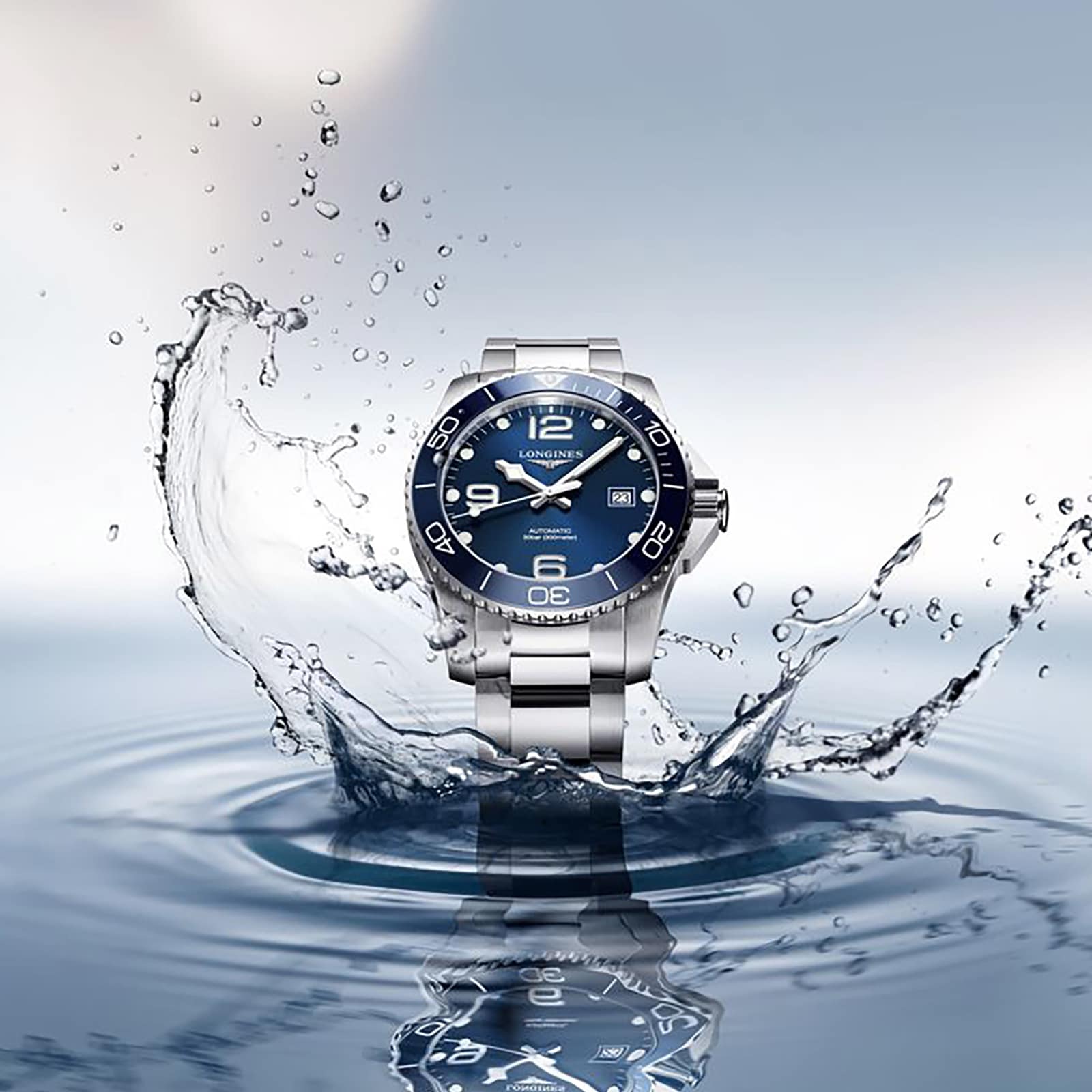 Longines Hydroconquest Blue Dial 41mm Automatische Tauchmenschen Replik Uhren L37814966-1