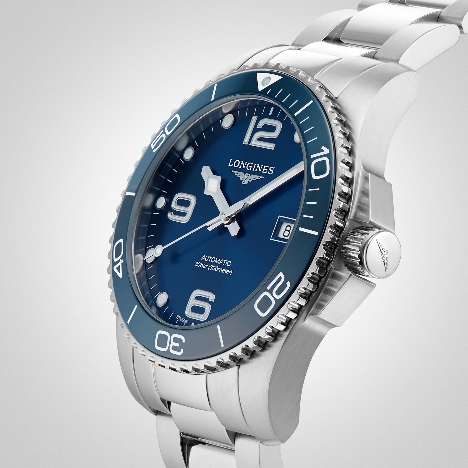 Longines Hydroconquest Blue Dial 41mm Automatische Tauchmenschen Replik Uhren L37814966-5