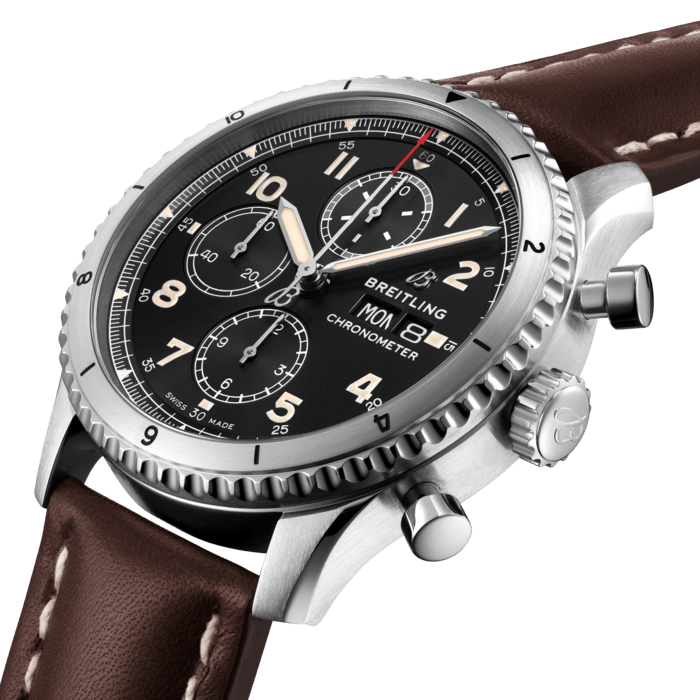 Breitling Aviator 8 Chronograph 43 Edelstahl Schwarz A13316101B1X3-1