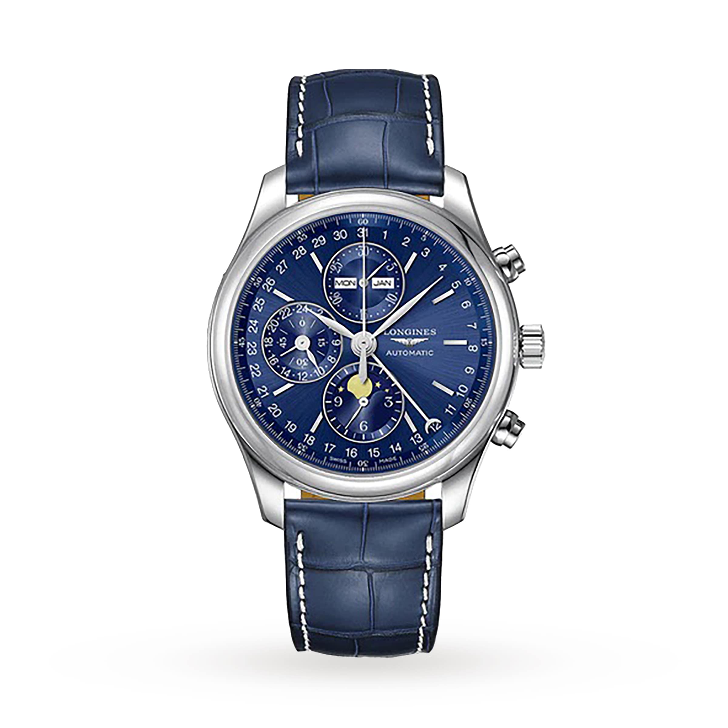 Longines Master Collection 42mm Mens Replik Uhren– Blue L27734922-1