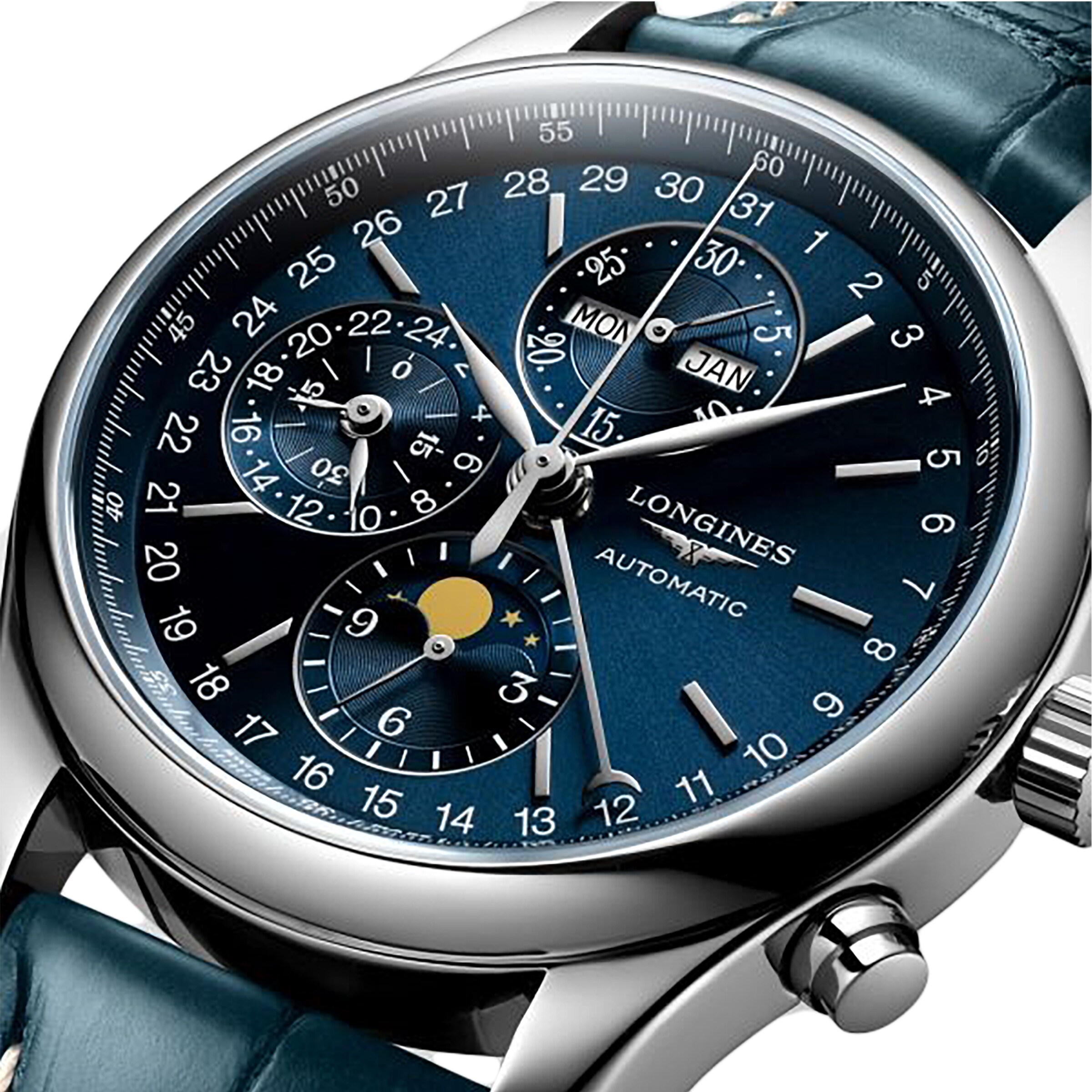 Longines Master Collection 42mm Mens Replik Uhren– Blue L27734922-4