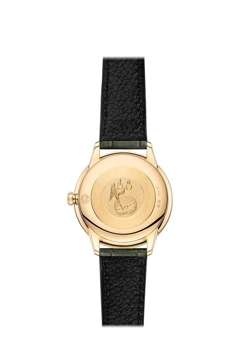 Omega de ville gelb Gold Diamonds Uhr 434.58.28.60.55.002-1